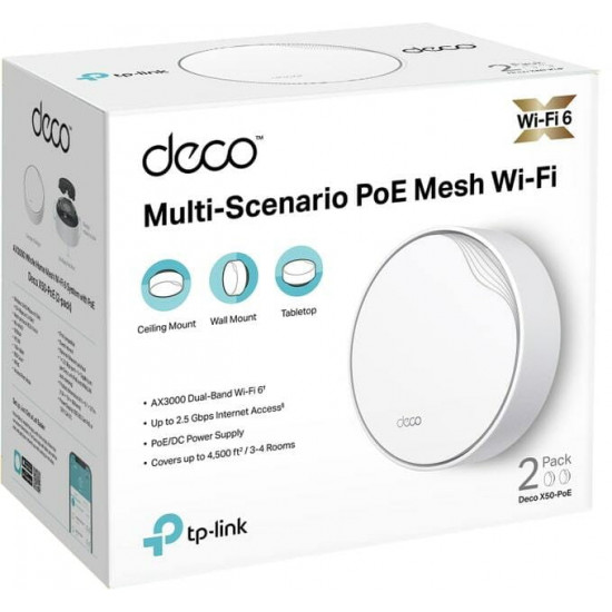WiFi Mesh-система TP-Link Deco X50-PoE(2-pack)