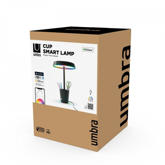 Настільна лампа Nanoleaf Umbra Cup, RGBW, Apple HomeKit, Matter Black (SQUB0300-1Cup)