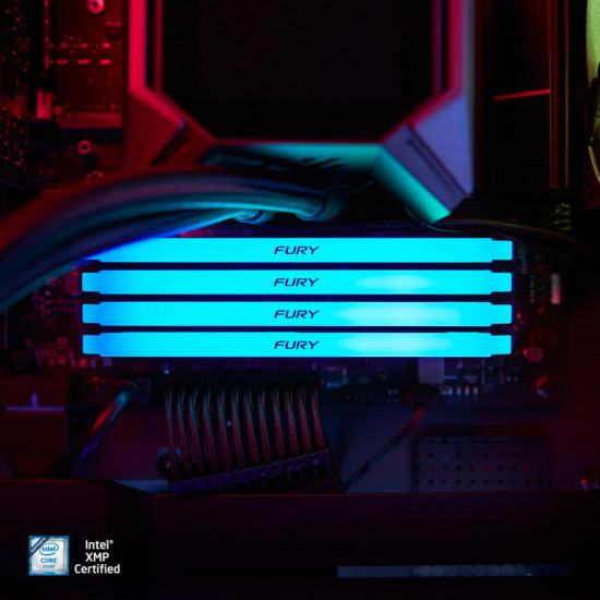 Модуль пам`яті DDR4 16GB/3200 Kingston Fury Beast RGB (KF432C16BB12A/16WP)