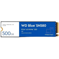 Накопичувач SSD  500GB WD Blue SN580 M.2 2280 PCIe 4.0 x4 3D TLC (WDS500G3B0E)