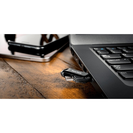 Флеш-накопичувач USB 256GB Type-C SanDisk Dual Drive Go Black (SDDDC3-256G-G46)