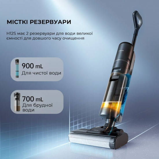 Акумуляторний миючий пилосос Dreame Wet & Dry Vacuum Cleaner H12S (HHR30B)