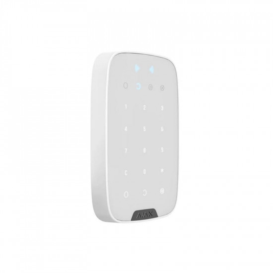 Бездротова сенсорна клавіатура Ajax KeyPad Plus white (26078.83.WH)