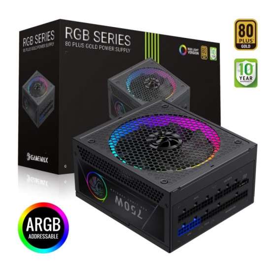 Блок живлення GameMax RGB 750G 750W Black