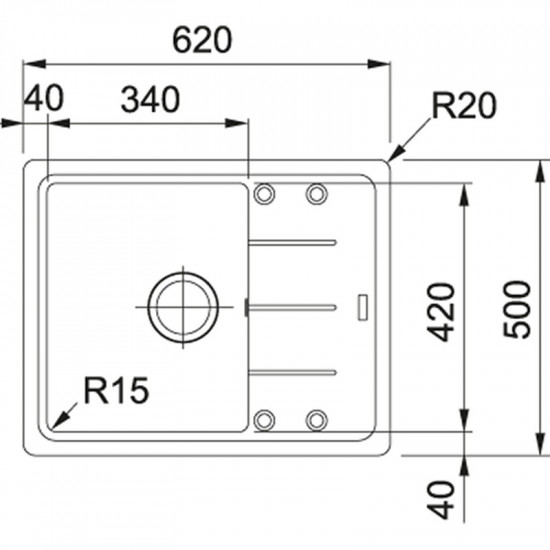 Кухонна мийка Franke Basis BFG 611-62 Сахара (114.0272.596)