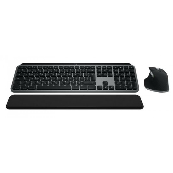 Комплект (клавіатура, миша) бездротовий Logitech MX Keys S Combo for Mac Space Grey (920-012845)