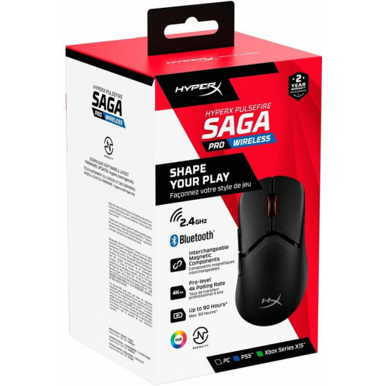 Миша HyperX Pulsefire Saga Pro Black (A2PB2AA)