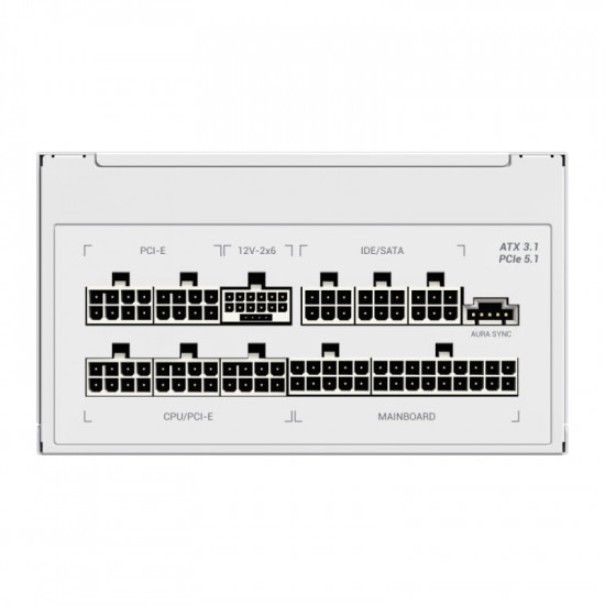 Блок живлення GameMax RGB 1050 Pro 1050W White (ATX3.1 PCIe5.1)