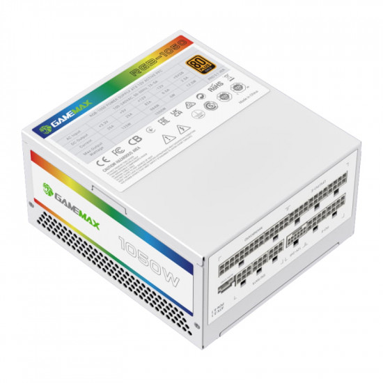 Блок живлення GameMax RGB 1050 Pro 1050W White (ATX3.1 PCIe5.1)