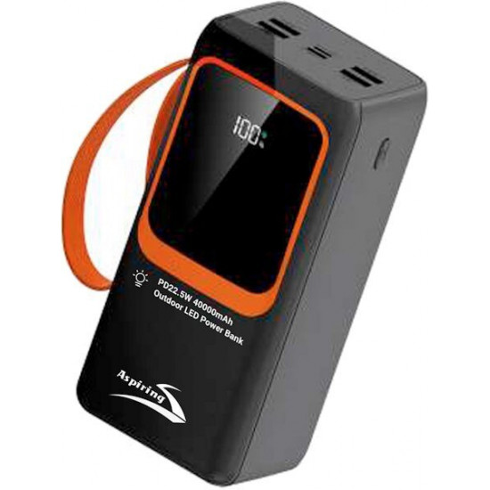 Універсальна мобільна батарея Aspiring Light 40 40000mAh 22.5W Black (PPLH.L04)