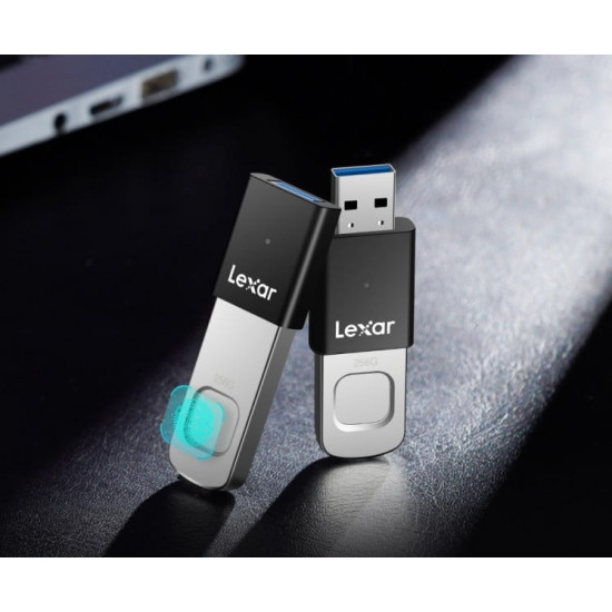 Флеш-накопичувач USB3.0 256GB Lexar Jump Drive Fingerprint F35 Pro Black (LJDF35P256G-RNBNG)