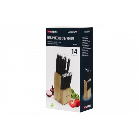Набір ножів Ardesto Gemini Gourmet 14 предметів (AR2114SW)