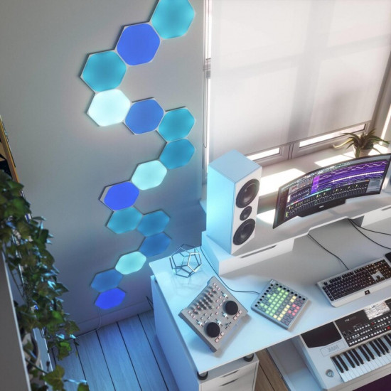 Розумна система освітлення Nanoleaf Shapes Hexagon Starter Kit Apple HomeKit, 9 шт. (NL42-0002HX-9PK)