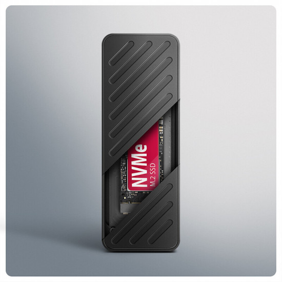 Зовнішня кишеня Axagon NVMe M.2 2242/2260/2280 USB Type-C 3.2 Black (EEM2-20G)