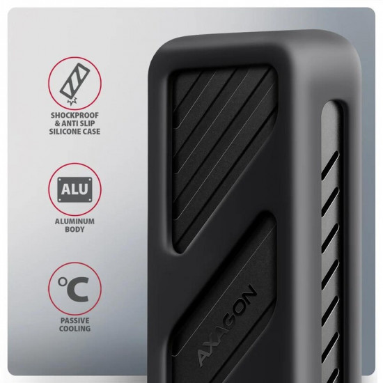 Зовнішня кишеня Axagon NVMe M.2 2242/2260/2280 USB Type-C 3.2 Black (EEM2-20G)