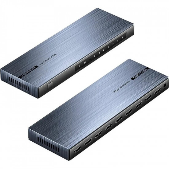Сплітер 4К 1*8HDMI Black Aluminum Alloy Type EU Standart (AKQB0-EU)