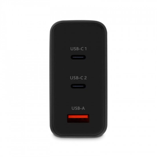 Мережевий зарядний пристрій Ttec SmartCharger Trio GAN 2хUSB-C/USB-A /120Вт Black (2SCG04S)