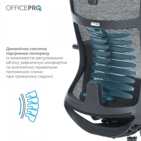 Крісло офісне Officepro Balance OC550-B-DG-DG Black/Dark Gray