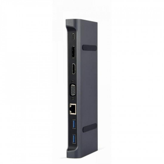 Док-станція Cablexpert USB-C 9-в-1 (A-CM-COMBO9-02) USB-хаб + HDMI/VGA/PD/LAN/3.5-мм аудіо