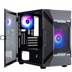 Корпус 1stPlayer D3-A-BK-1F7-14-1F7 Black без БЖ