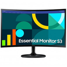 Монiтор Samsung 24" Essential S3 LS24D360 (LS24D360GAIXUA) VA Black Curved 100Hz