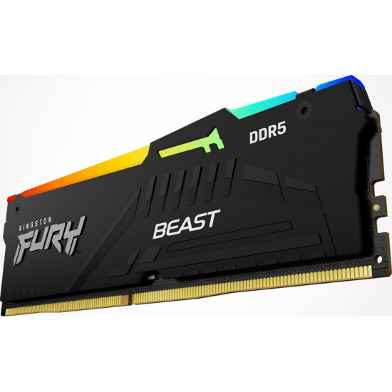 Модуль пам`яті DDR5 2x16GB/5600 Kingston Fury Beast RGB Black (KF556C40BBAK2-32)