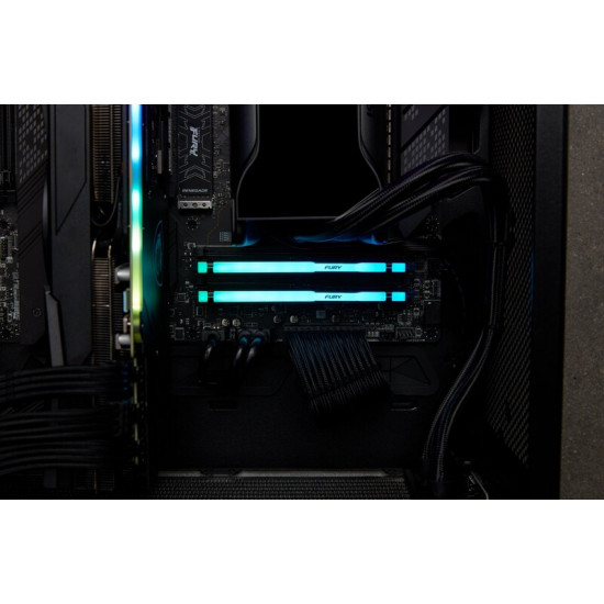 Модуль пам`яті DDR5 2x16GB/5600 Kingston Fury Beast RGB Black (KF556C40BBAK2-32)