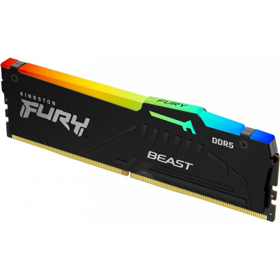Модуль пам`яті DDR5 2x16GB/5600 Kingston Fury Beast RGB Black (KF556C40BBAK2-32)