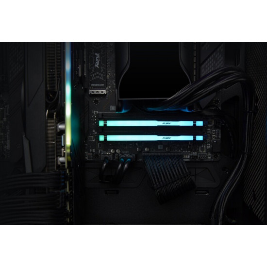 Модуль пам`яті DDR5 2x16GB/5600 Kingston Fury Beast RGB Black (KF556C40BBAK2-32)