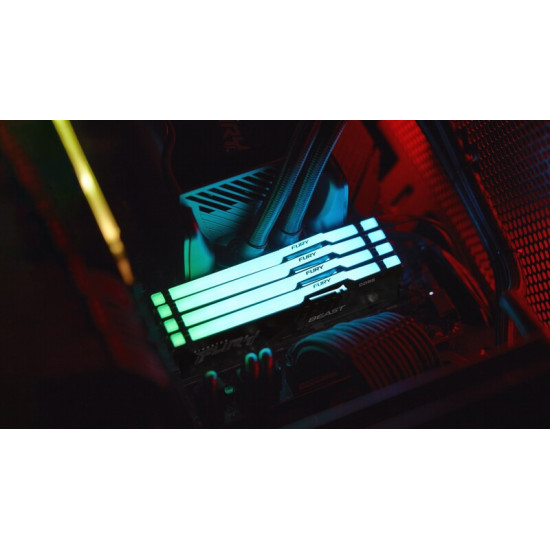Модуль пам`яті DDR5 2x16GB/5600 Kingston Fury Beast RGB Black (KF556C40BBAK2-32)