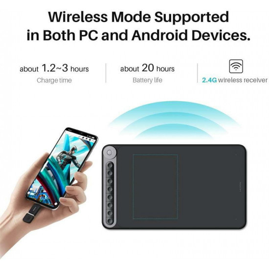 Графічний планшет Huion Inspiroy Dial Q620M + рукавичка