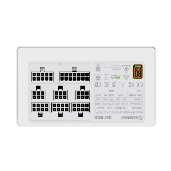 Блок живлення GameMax GM-800 Modular 800W White
