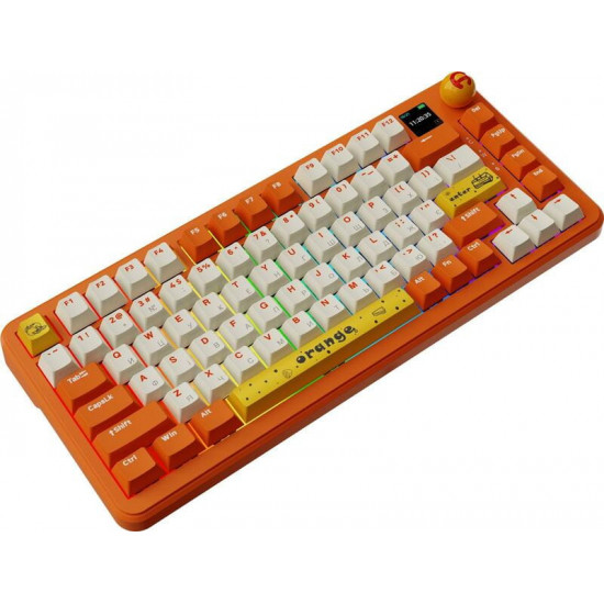 Клавіатура бездротова Ajazz AK820 MAX Avocado Switch Orange (AK820MAX-AS-OW)