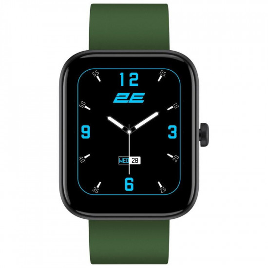 Смарт-годинник 2E Alpha SQ Music Edition 46 mm Black/Green (2E-CWW40BKGN)