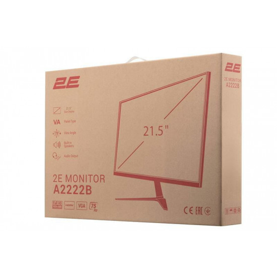 Монітор 2E 21.5" A2222B (2E-A2222B-01.UA) VA Black