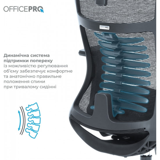 Крісло офісне Officepro Balance OC620-B-DG-DG Black/Dark Gray