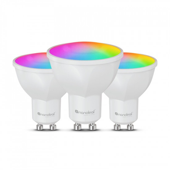 Розумна лампа Nanoleaf Essentials Smart GU10, 5 Вт, Apple HomeKit, Matter, 3 шт. (NF080B02-3GU10)