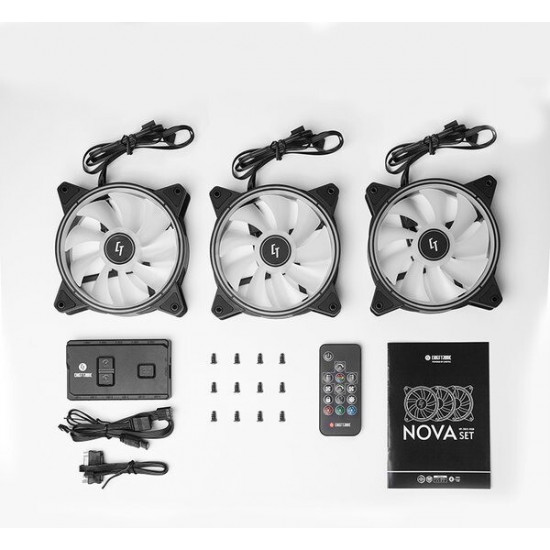Вентилятор Chieftec Chieftronic Nova 3in1 ARGB Black (NF-3012-RGB)