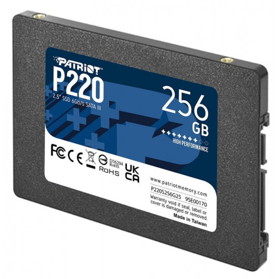 Накопичувач SSD  256GB Patriot P220 2.5" SATAIII TLC (P220S256G25)