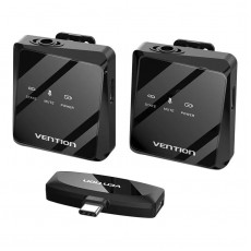 Мікрофон Vention USB Type-C 2-Pack Wireless Lavalier Black (NCBB0)
