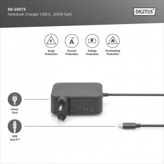 Блок живлення Digitus 20V 5A 100W USB Type-C (DA-10072)