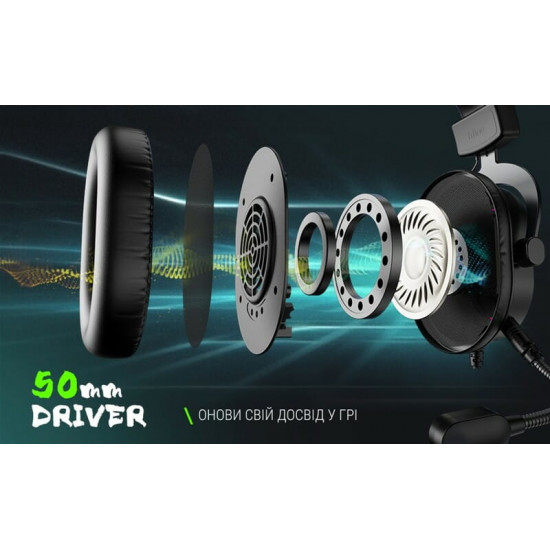 Гарнітура Fifine RGB H6 Black