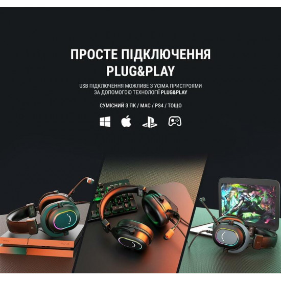 Гарнітура Fifine RGB H6 Black